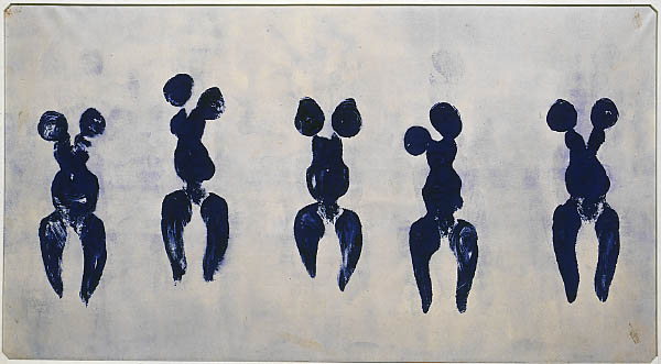 Wikioo.org - The Encyclopedia of Fine Arts - Painting, Artwork by Yves Klein - Anthropometry of the blue period