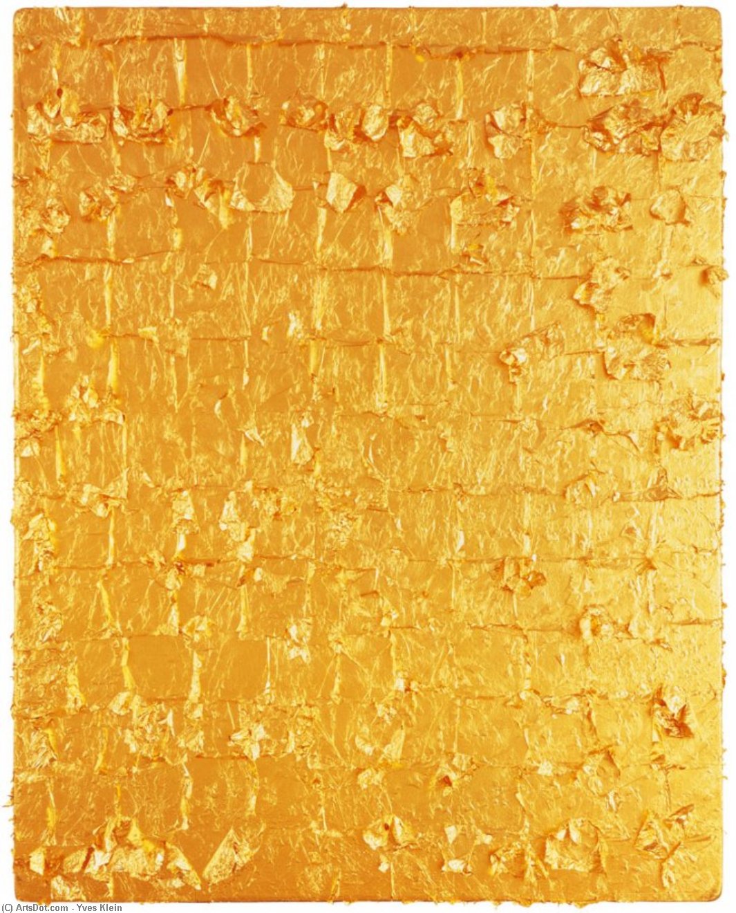 Wikioo.org - The Encyclopedia of Fine Arts - Painting, Artwork by Yves Klein - Gold Leaf on Panel