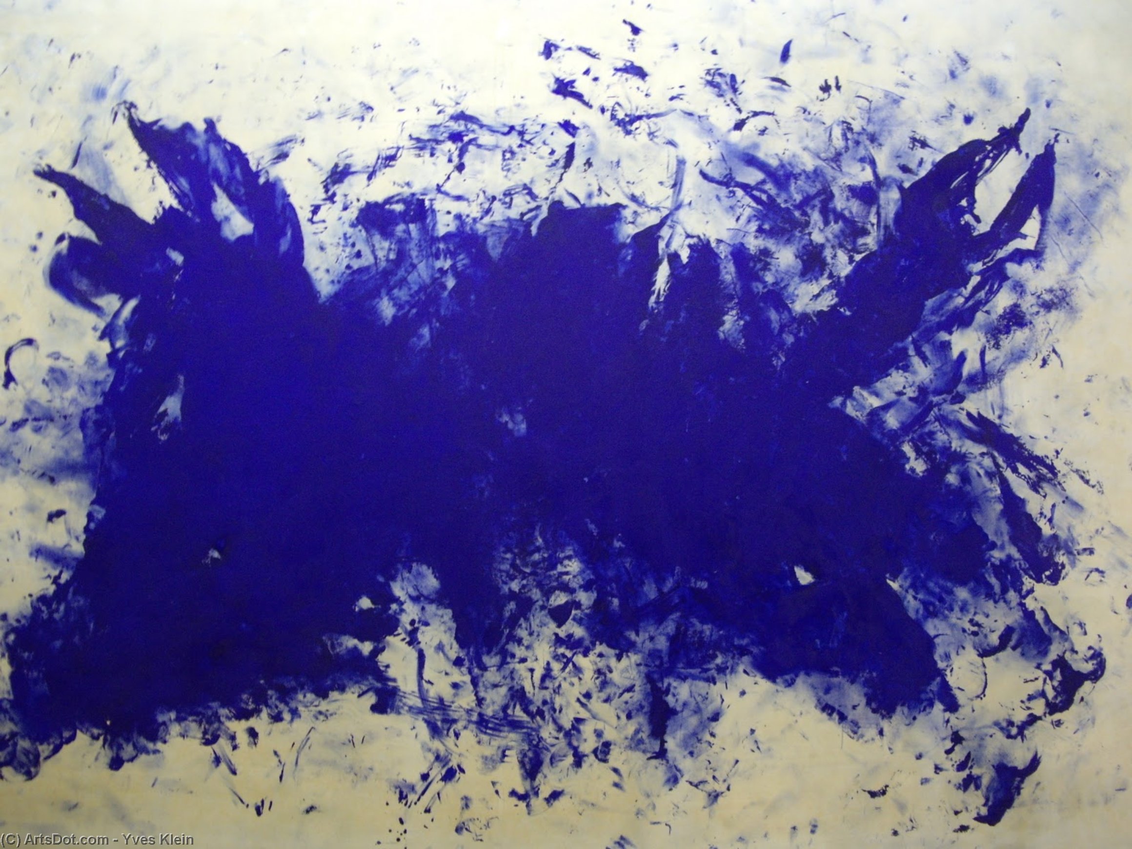 Wikioo.org – L'Encyclopédie des Beaux Arts - Peinture, Oeuvre de Yves Klein - Great blue cannibalism ,  Tribute to Tennessee Williams