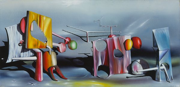 Wikioo.org - The Encyclopedia of Fine Arts - Painting, Artwork by Yves Tanguy - Reply to Red