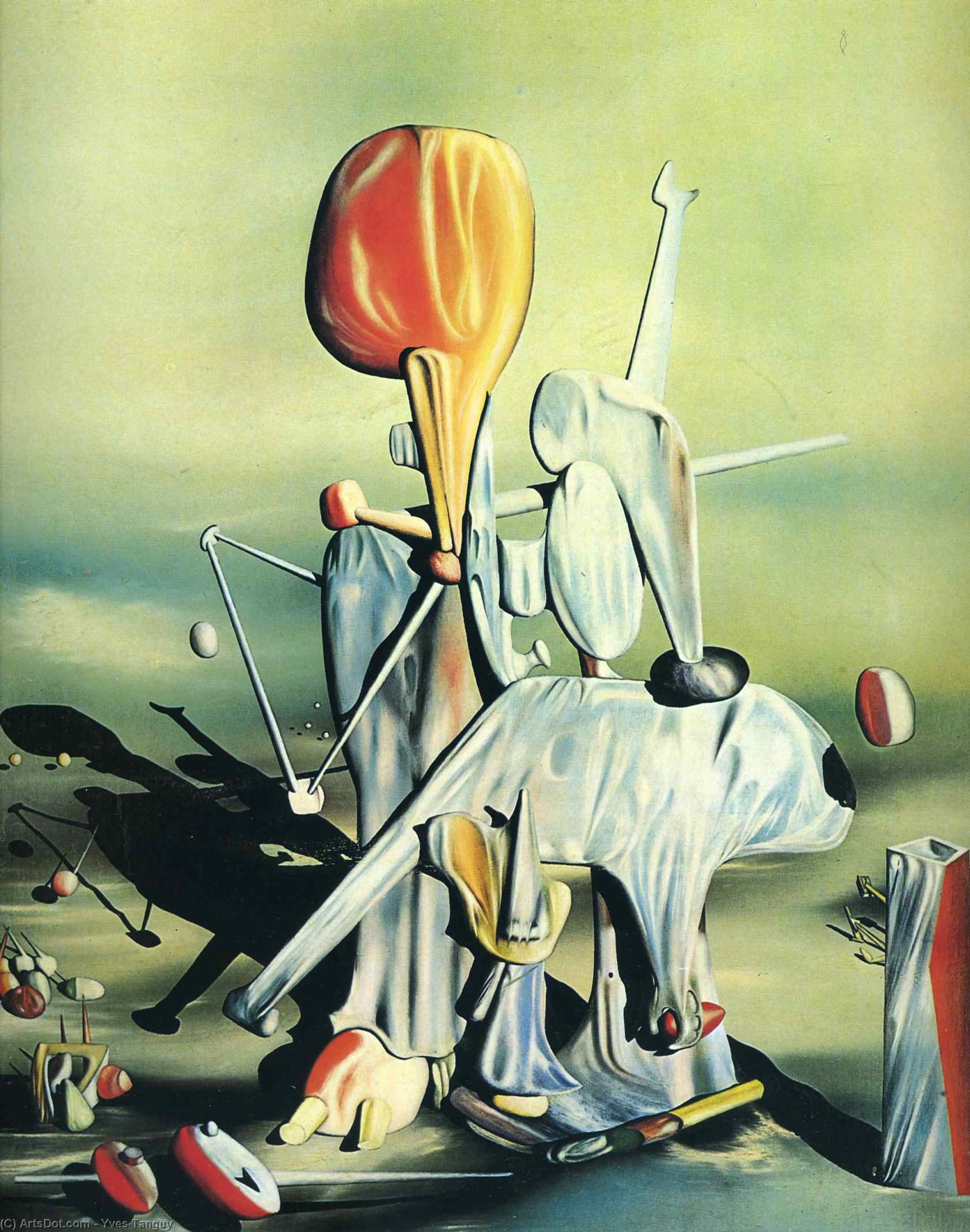 Wikioo.org - The Encyclopedia of Fine Arts - Painting, Artwork by Yves Tanguy - Through Birds Through Fire But Not Through Glass