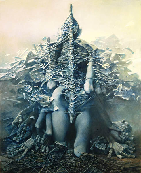 WikiOO.org - אנציקלופדיה לאמנויות יפות - ציור, יצירות אמנות Zdislav Beksinski - Untitled (167)