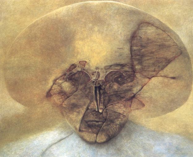 Wikioo.org – La Enciclopedia de las Bellas Artes - Pintura, Obras de arte de Zdislav Beksinski - Sin título 450