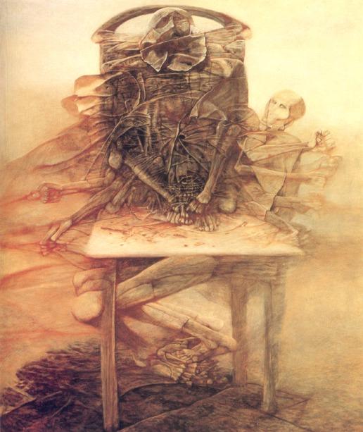 Wikioo.org - สารานุกรมวิจิตรศิลป์ - จิตรกรรม Zdislav Beksinski - Untitled (453)