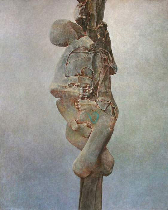 Wikoo.org - موسوعة الفنون الجميلة - اللوحة، العمل الفني Zdislav Beksinski - Untitled (534)