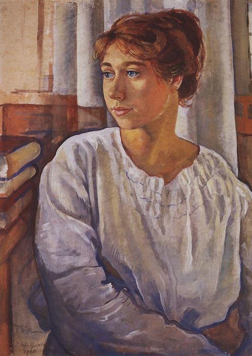 Wikioo.org - The Encyclopedia of Fine Arts - Painting, Artwork by Zinaida Serebriakova - Portrait of E.I. Finogenova 