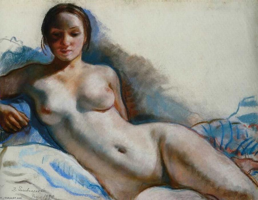 Wikoo.org - موسوعة الفنون الجميلة - اللوحة، العمل الفني Zinaida Serebriakova - Nude 