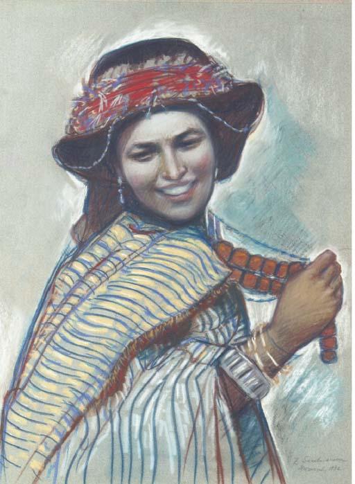 Wikioo.org – La Enciclopedia de las Bellas Artes - Pintura, Obras de arte de Zinaida Serebriakova - Mujeres marroquíes