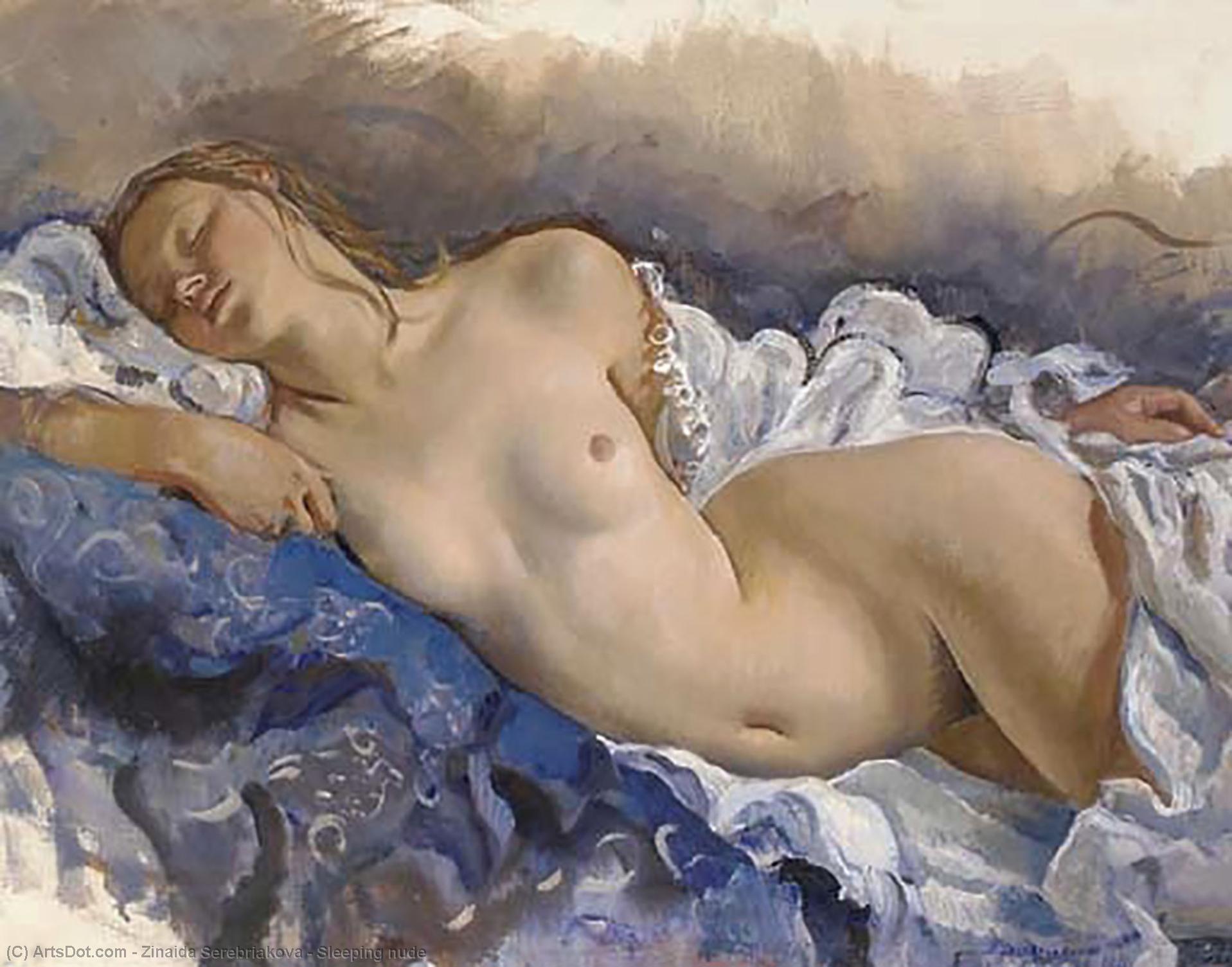 Wikioo.org - The Encyclopedia of Fine Arts - Painting, Artwork by Zinaida Serebriakova - Sleeping nude