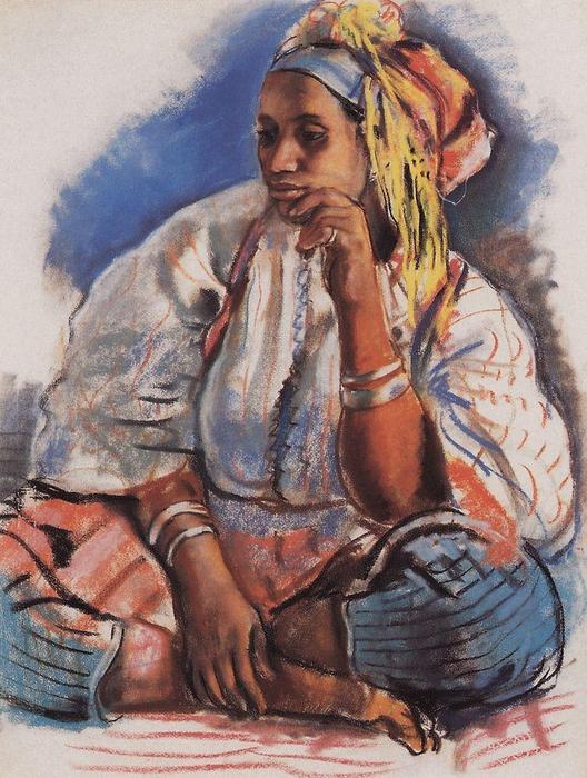 WikiOO.org - Encyclopedia of Fine Arts - Maalaus, taideteos Zinaida Serebriakova - Moor 