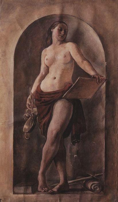 Wikioo.org - The Encyclopedia of Fine Arts - Painting, Artwork by Zinaida Serebriakova - Nymph Justice 