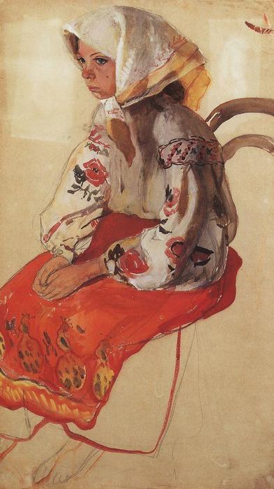 Wikioo.org - The Encyclopedia of Fine Arts - Painting, Artwork by Zinaida Serebriakova - Peasant Girl 