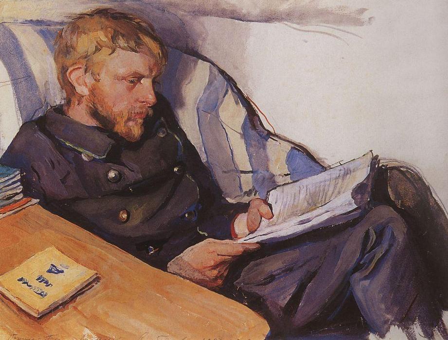Wikioo.org - The Encyclopedia of Fine Arts - Painting, Artwork by Zinaida Serebriakova - Portrait of Boris Serebryakov 