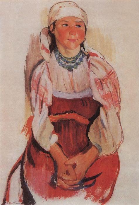 Wikioo.org - The Encyclopedia of Fine Arts - Painting, Artwork by Zinaida Serebriakova - Moloduha (Maria Zhegulina) 