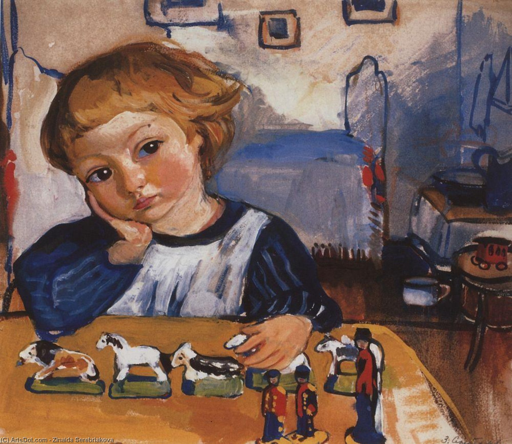 Wikioo.org - The Encyclopedia of Fine Arts - Painting, Artwork by Zinaida Serebriakova - Portrait of Eugene Serebryakov