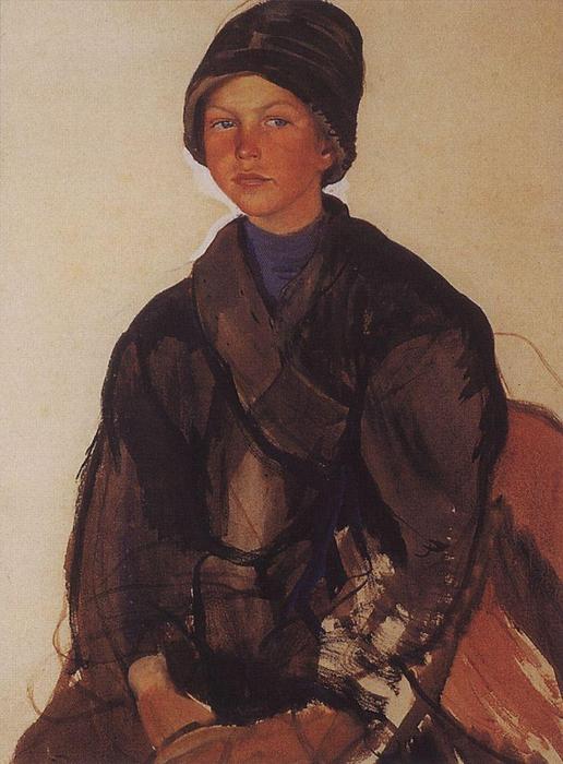 Wikioo.org - The Encyclopedia of Fine Arts - Painting, Artwork by Zinaida Serebriakova - Portrait of a Boy 