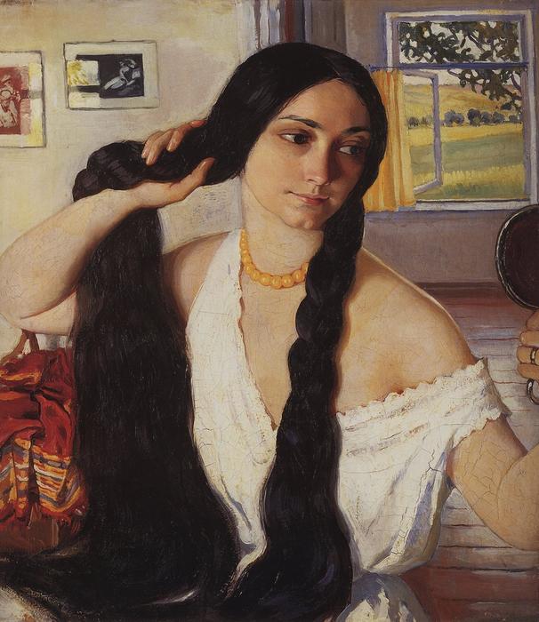 Wikioo.org - The Encyclopedia of Fine Arts - Painting, Artwork by Zinaida Serebriakova - Portrait of Olga Konstantinovna Lancere 