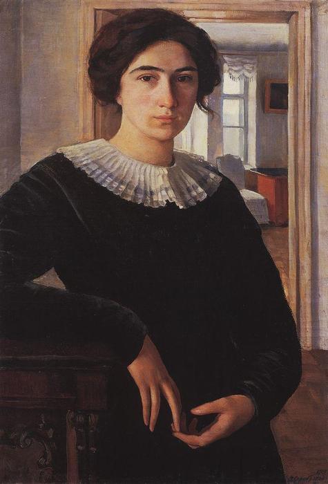 Wikioo.org - The Encyclopedia of Fine Arts - Painting, Artwork by Zinaida Serebriakova - Portrait of E.K. Lancere 