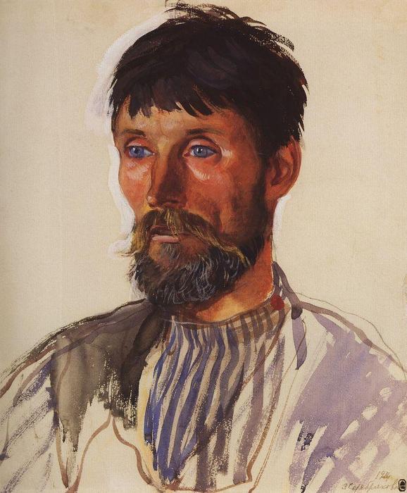 Wikioo.org - The Encyclopedia of Fine Arts - Painting, Artwork by Zinaida Serebriakova - Portrait of a Peasant I.D. Golubeva 