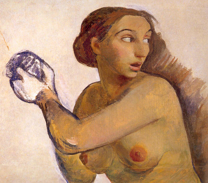 Wikioo.org - Die Enzyklopädie bildender Kunst - Malerei, Kunstwerk von Zinaida Serebriakova - Nude. Skizze