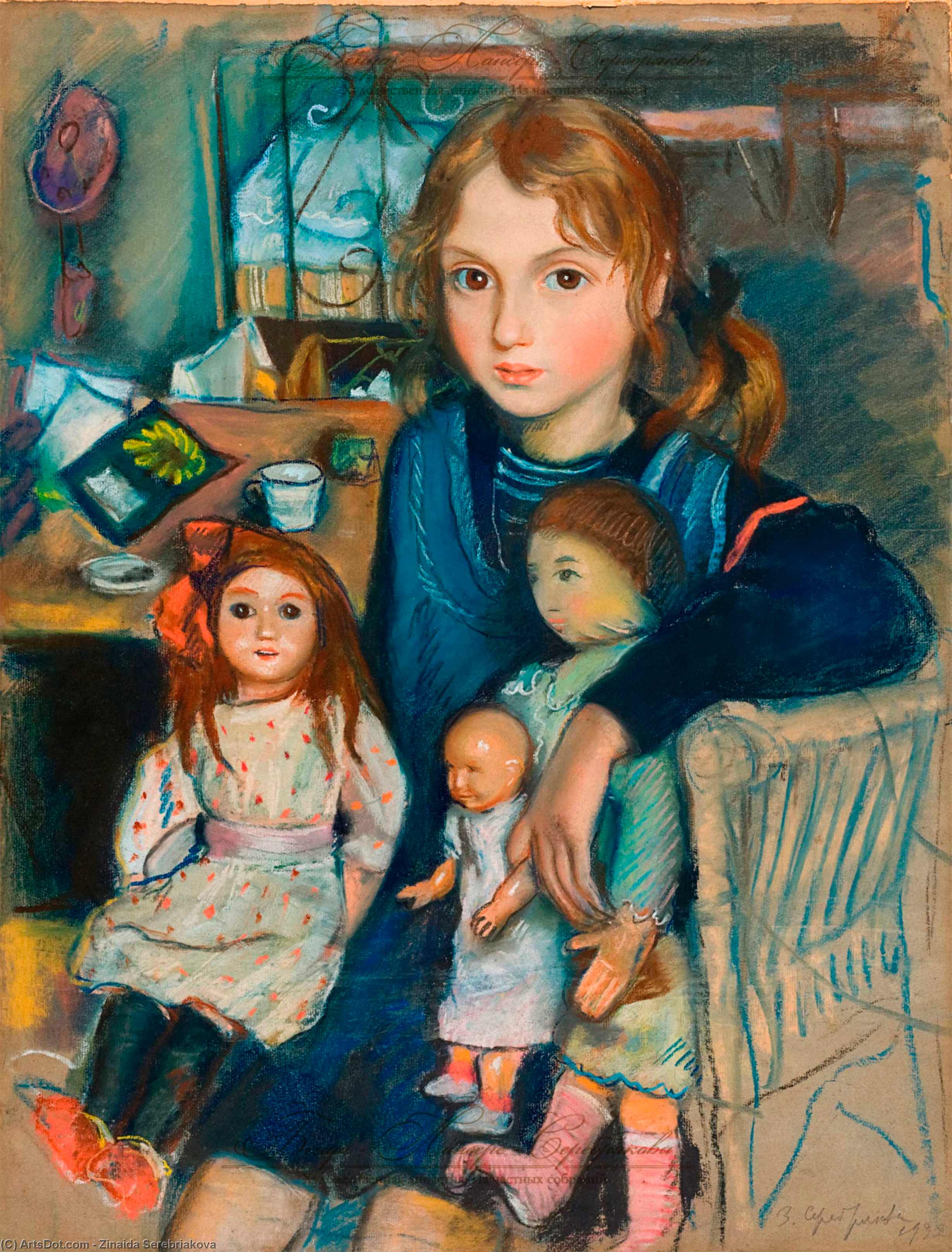 WikiOO.org - אנציקלופדיה לאמנויות יפות - ציור, יצירות אמנות Zinaida Serebriakova - Katya