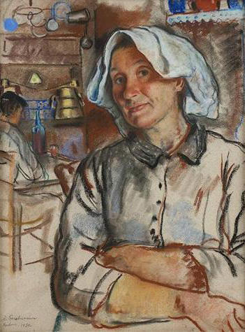 Wikioo.org - The Encyclopedia of Fine Arts - Painting, Artwork by Zinaida Serebriakova - The pride of the housewife