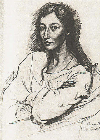 Wikioo.org - The Encyclopedia of Fine Arts - Painting, Artwork by Zinaida Serebriakova - Portrait of G. I. Teslenko
