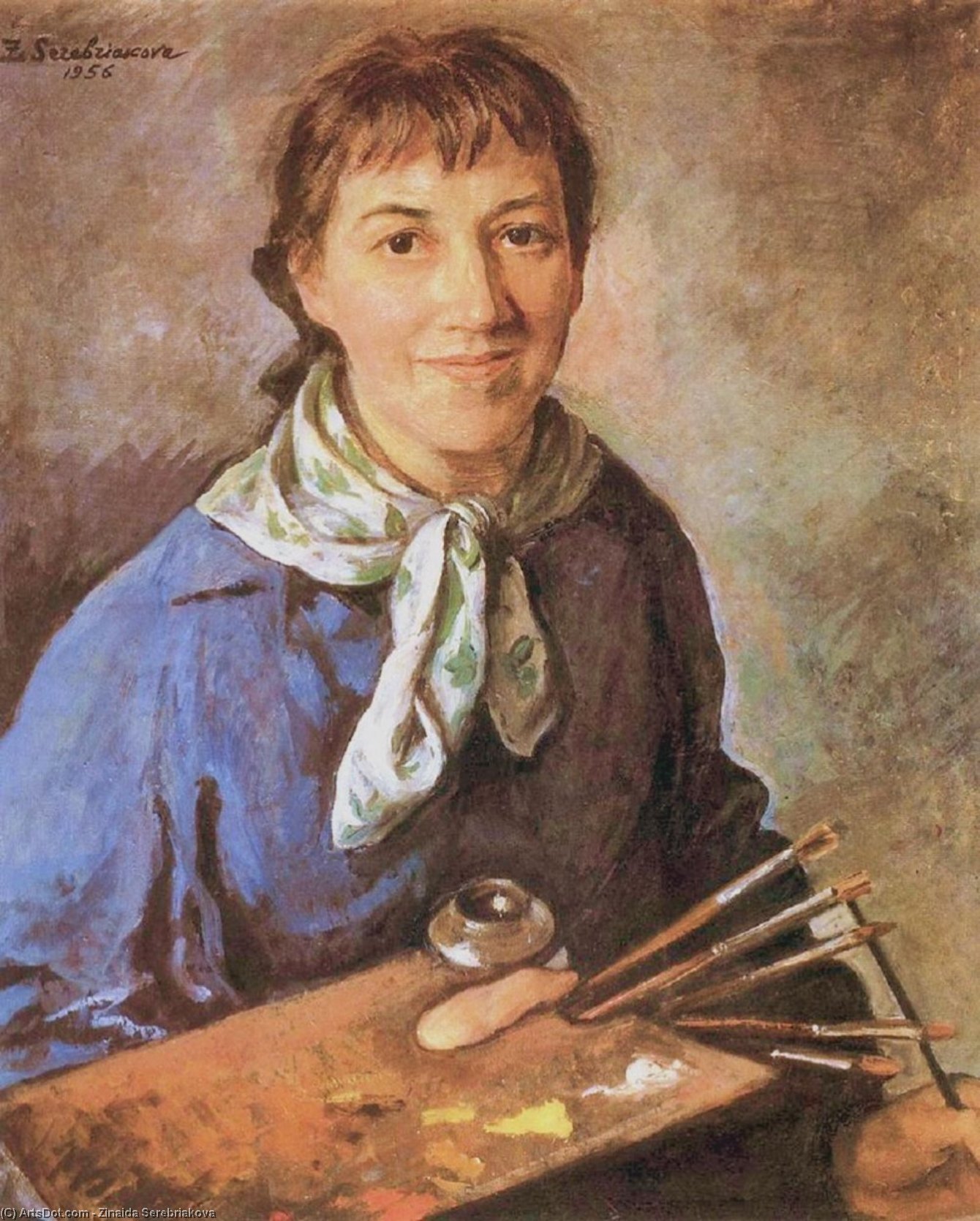 Wikioo.org - The Encyclopedia of Fine Arts - Painting, Artwork by Zinaida Serebriakova - Self-portrait
