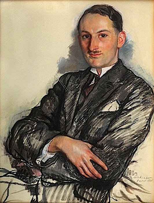 Wikioo.org - The Encyclopedia of Fine Arts - Painting, Artwork by Zinaida Serebriakova - Portrait of Felicien Qaqaan