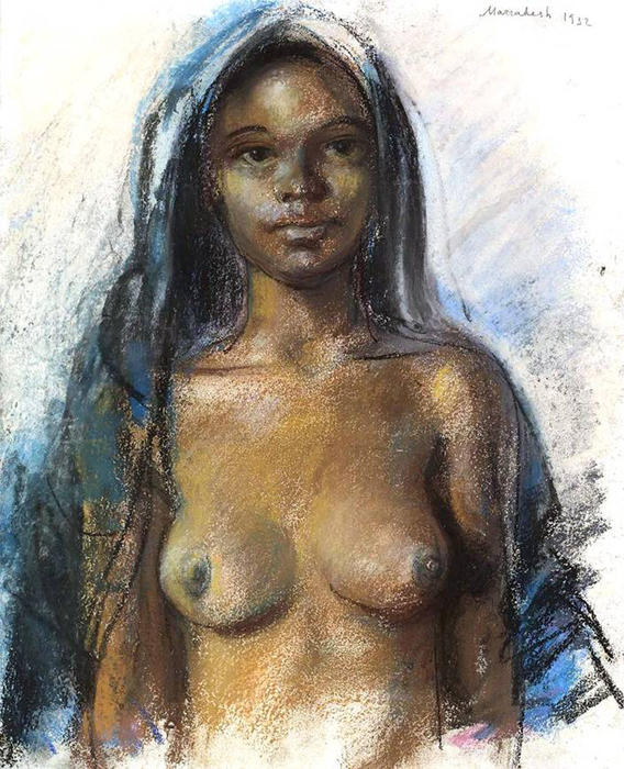 Wikioo.org - The Encyclopedia of Fine Arts - Painting, Artwork by Zinaida Serebriakova - Moroccan girl. Marrakesh 