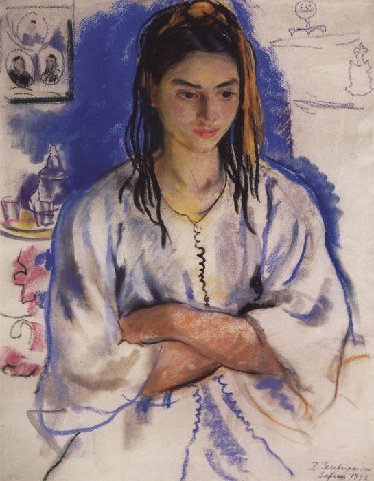 WikiOO.org - אנציקלופדיה לאמנויות יפות - ציור, יצירות אמנות Zinaida Serebriakova - The Jewish girl from Sefrou 