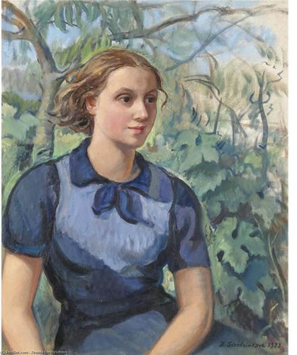 Wikioo.org - The Encyclopedia of Fine Arts - Painting, Artwork by Zinaida Serebriakova - Portrait of Katya