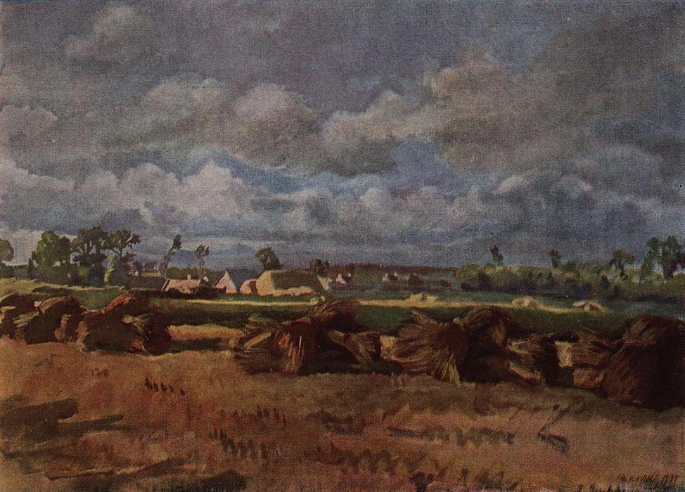 Wikioo.org - The Encyclopedia of Fine Arts - Painting, Artwork by Zinaida Serebriakova - Mown field 