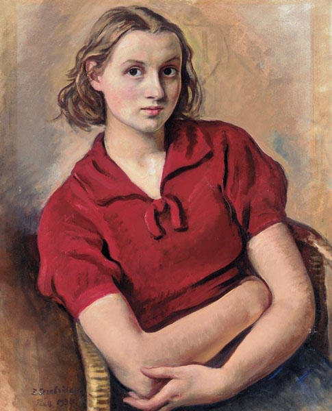 Wikioo.org - The Encyclopedia of Fine Arts - Painting, Artwork by Zinaida Serebriakova - Portrait of the artist's daughter