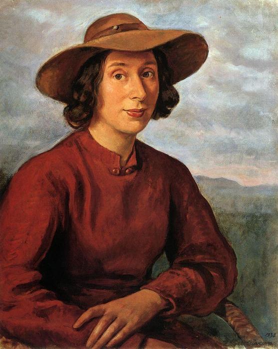 Wikioo.org - The Encyclopedia of Fine Arts - Painting, Artwork by Zinaida Serebriakova - Portrait of A.A.Cherkesovoy-Benoit 