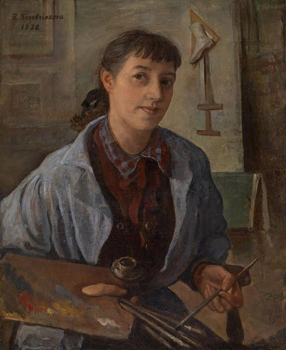 Wikioo.org – La Enciclopedia de las Bellas Artes - Pintura, Obras de arte de Zinaida Serebriakova - Autorretrato