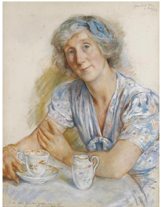 Wikioo.org - The Encyclopedia of Fine Arts - Painting, Artwork by Zinaida Serebriakova - Portrait of Geraldine Cobb 