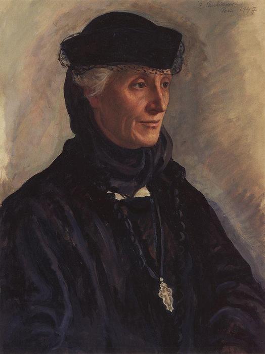 Wikioo.org - The Encyclopedia of Fine Arts - Painting, Artwork by Zinaida Serebriakova - Portrait of S.M. Lukomskaya 