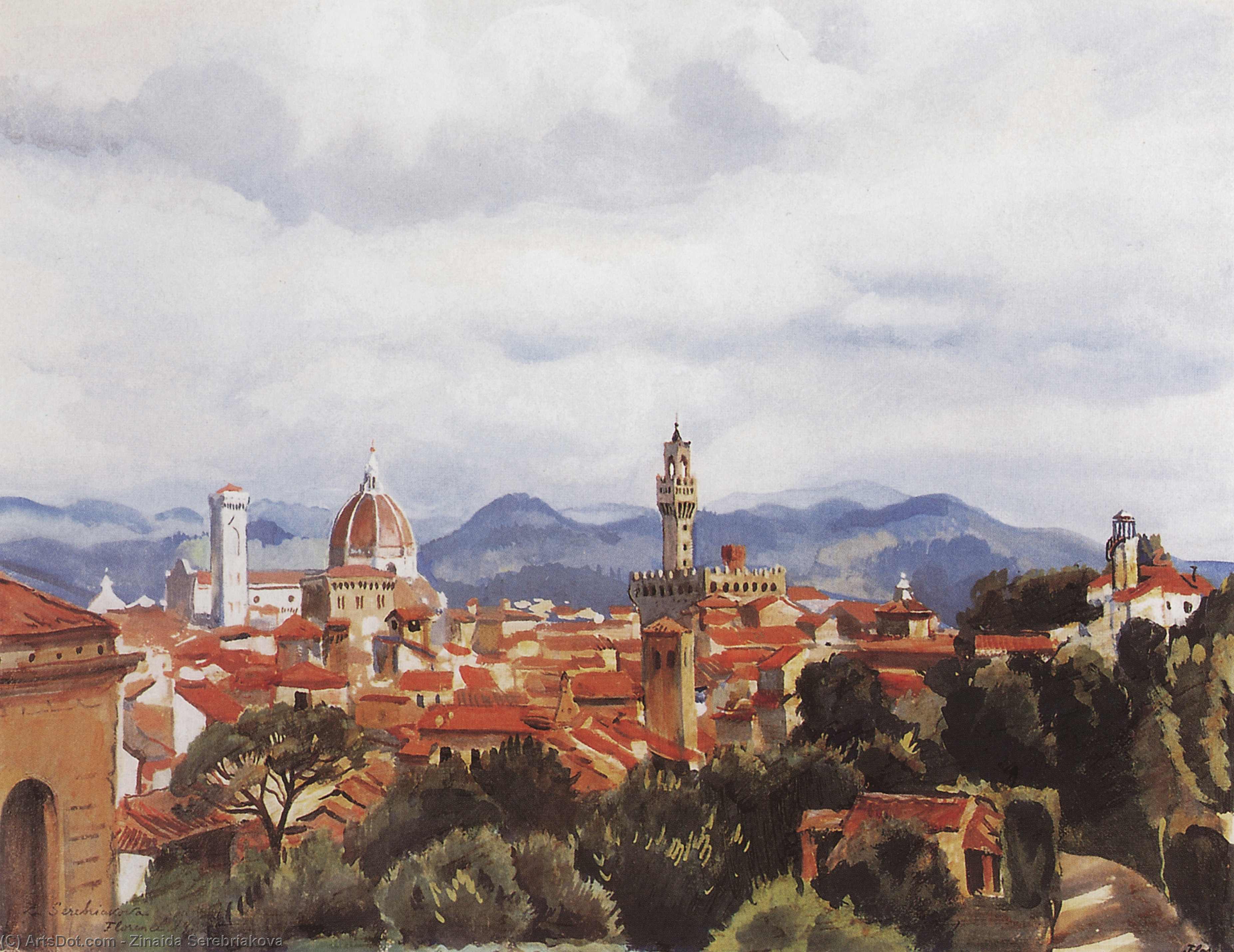 WikiOO.org - Εγκυκλοπαίδεια Καλών Τεχνών - Ζωγραφική, έργα τέχνης Zinaida Serebriakova - Florence