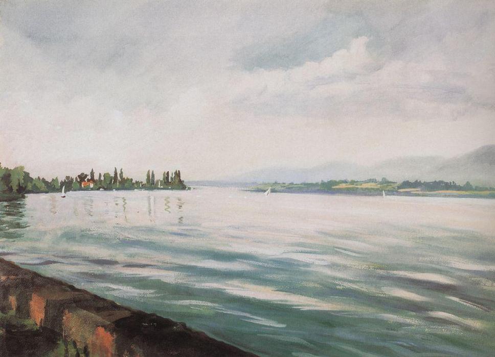 Wikioo.org - The Encyclopedia of Fine Arts - Painting, Artwork by Zinaida Serebriakova - Lake Geneva 