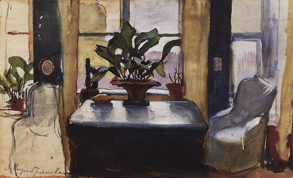 Wikioo.org - The Encyclopedia of Fine Arts - Painting, Artwork by Zinaida Serebriakova - Terrace 