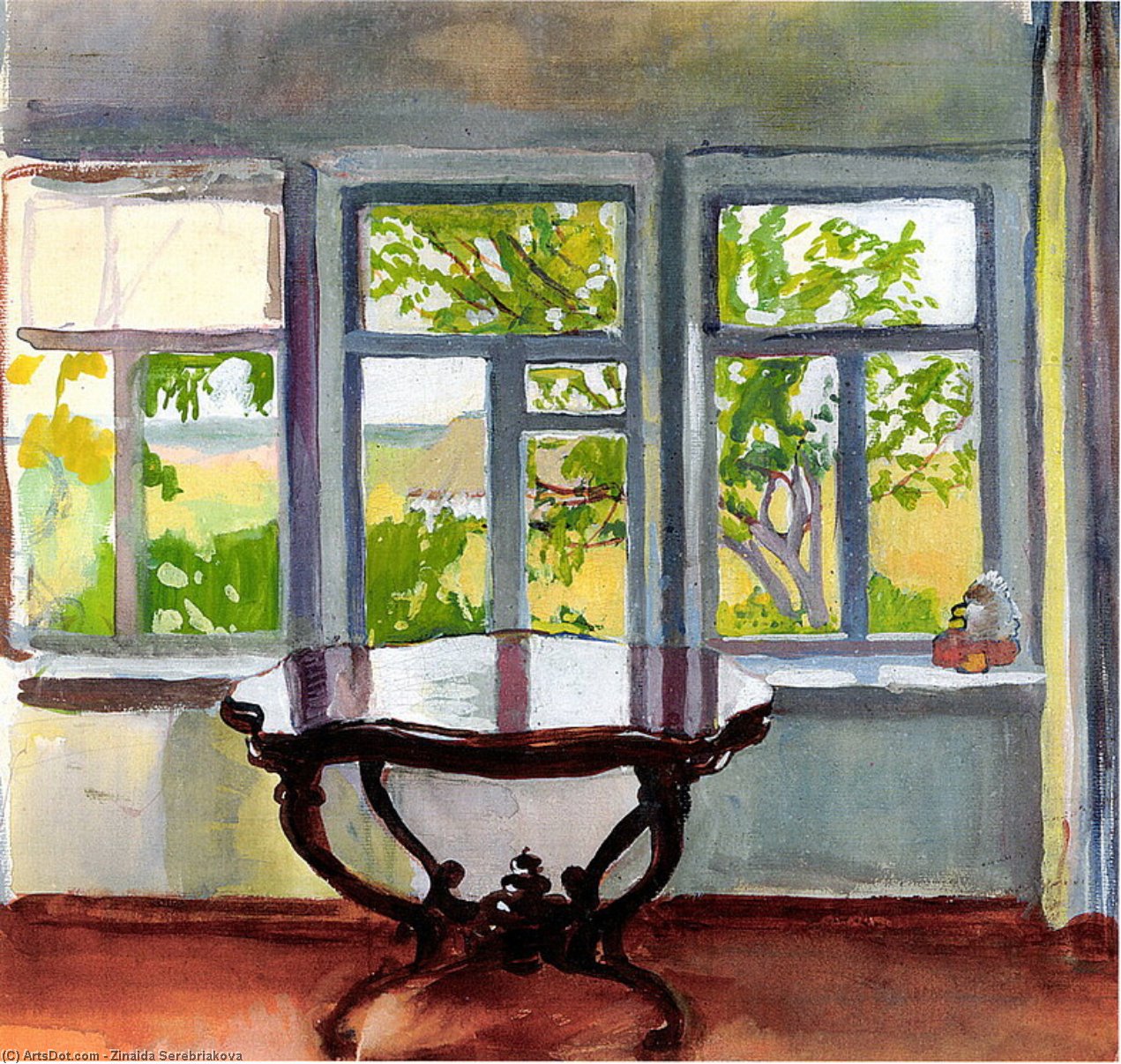 Wikioo.org - The Encyclopedia of Fine Arts - Painting, Artwork by Zinaida Serebriakova - Veranda spring