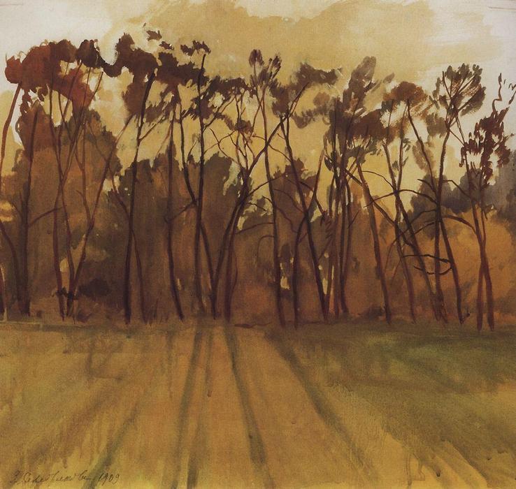 Wikioo.org - The Encyclopedia of Fine Arts - Painting, Artwork by Zinaida Serebriakova - Autumn Landscape 