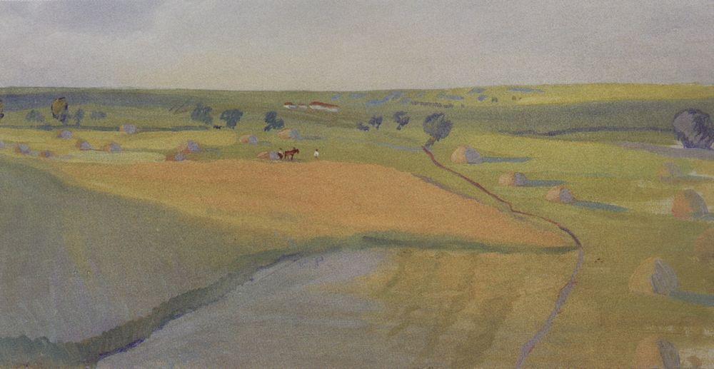 WikiOO.org - Encyclopedia of Fine Arts - Lukisan, Artwork Zinaida Serebriakova - Fields. Neskuchnoye 