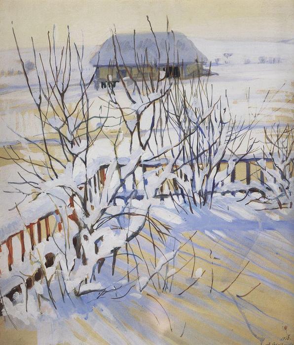 Wikioo.org - The Encyclopedia of Fine Arts - Painting, Artwork by Zinaida Serebriakova - Winter landscape. Neskuchnoye 