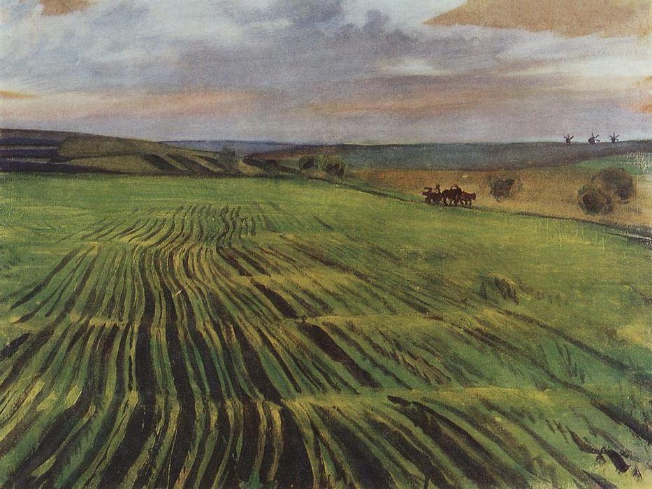 Wikioo.org - The Encyclopedia of Fine Arts - Painting, Artwork by Zinaida Serebriakova - Winter wheat 