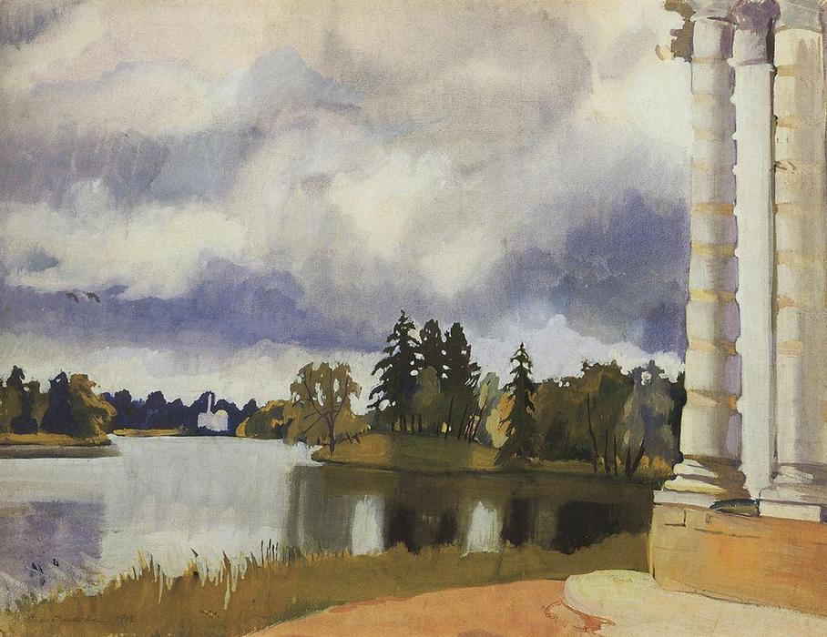 Wikioo.org - The Encyclopedia of Fine Arts - Painting, Artwork by Zinaida Serebriakova - Lake in Tsarskoe Selo 