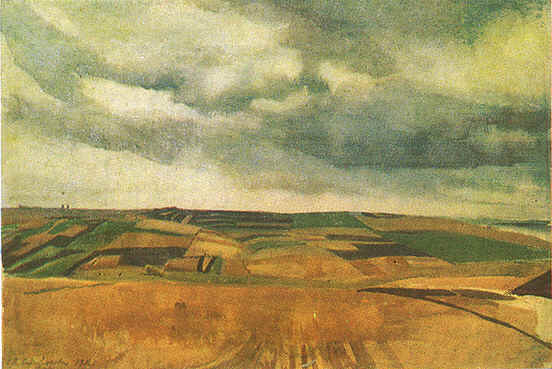 WikiOO.org - אנציקלופדיה לאמנויות יפות - ציור, יצירות אמנות Zinaida Serebriakova - Fields in Neskuchnoye