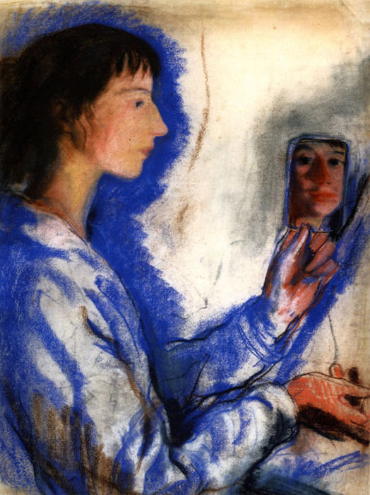 Wikioo.org – La Enciclopedia de las Bellas Artes - Pintura, Obras de arte de Zinaida Serebriakova - Autorretrato (8)