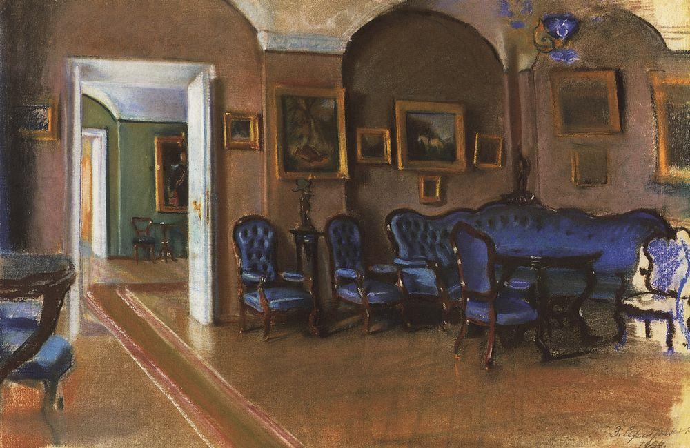 WikiOO.org - Enciclopedia of Fine Arts - Pictura, lucrări de artă Zinaida Serebriakova - Gatchina. Interior 